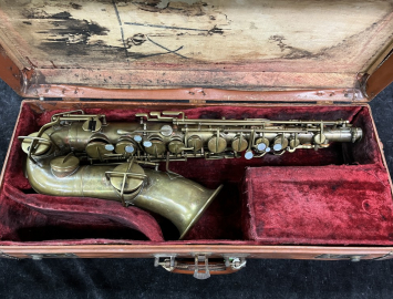 Early Vintage Martin Handcraft Alto Sax in Raw Brass # 39275